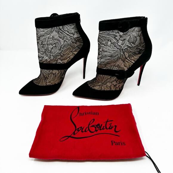 Christian Louboutin Boteboot Suede Ankle Boots 38 - Picture 3 of 12